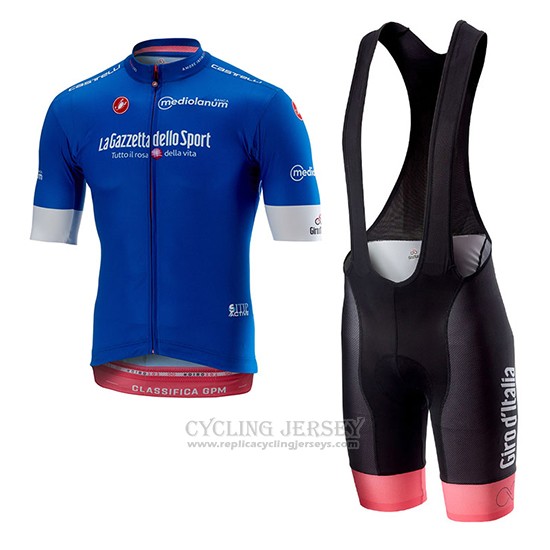 2018 Cycling Jersey Giro D'italy Blue Short Sleeve and Bib Short
